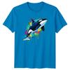 Orca Marine Animal Unisexs Tshirt Vibrant Splash Art