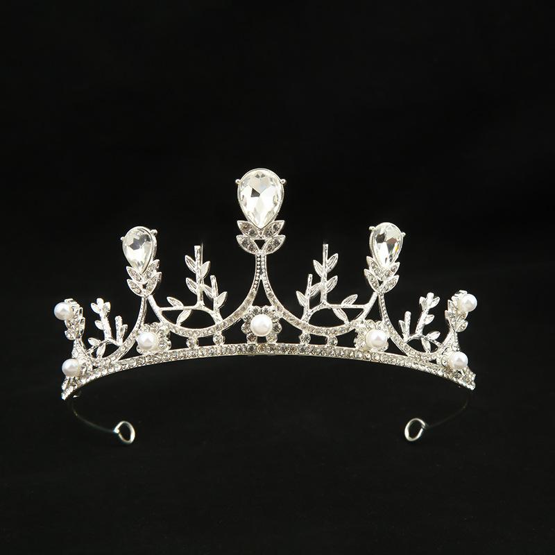 Bride's Crown Headwear  Princess's Crown Crystal Headband Piano Performance Fashion Show Accessories  Birthday Hair Accessories for Women