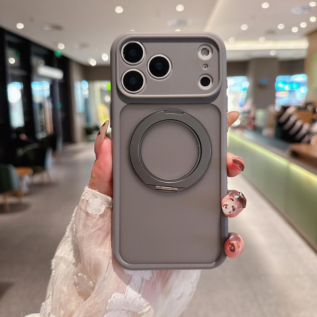 For Apple 17 Pro Max360 Stand Mobile Phone Protective Case Matte Anti-fingerprint