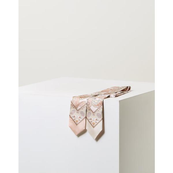 Daks Pink Silk Twilly Scarf Paisley Dcsc6e550p1