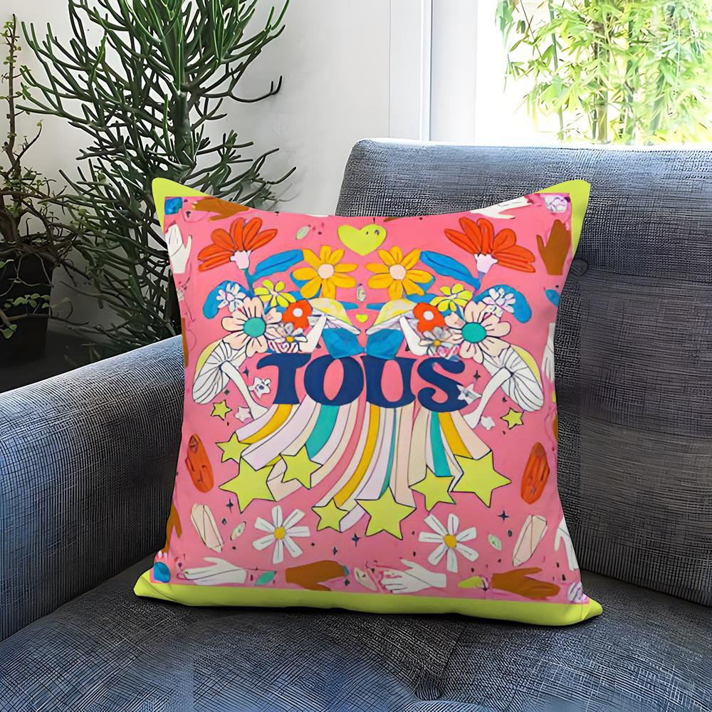 CRAFTED WITLOVE T-tousS Cushion Cover Comfortable Reversible Pillow Cover Ideal for Car Sofa Bedroom & Beyond