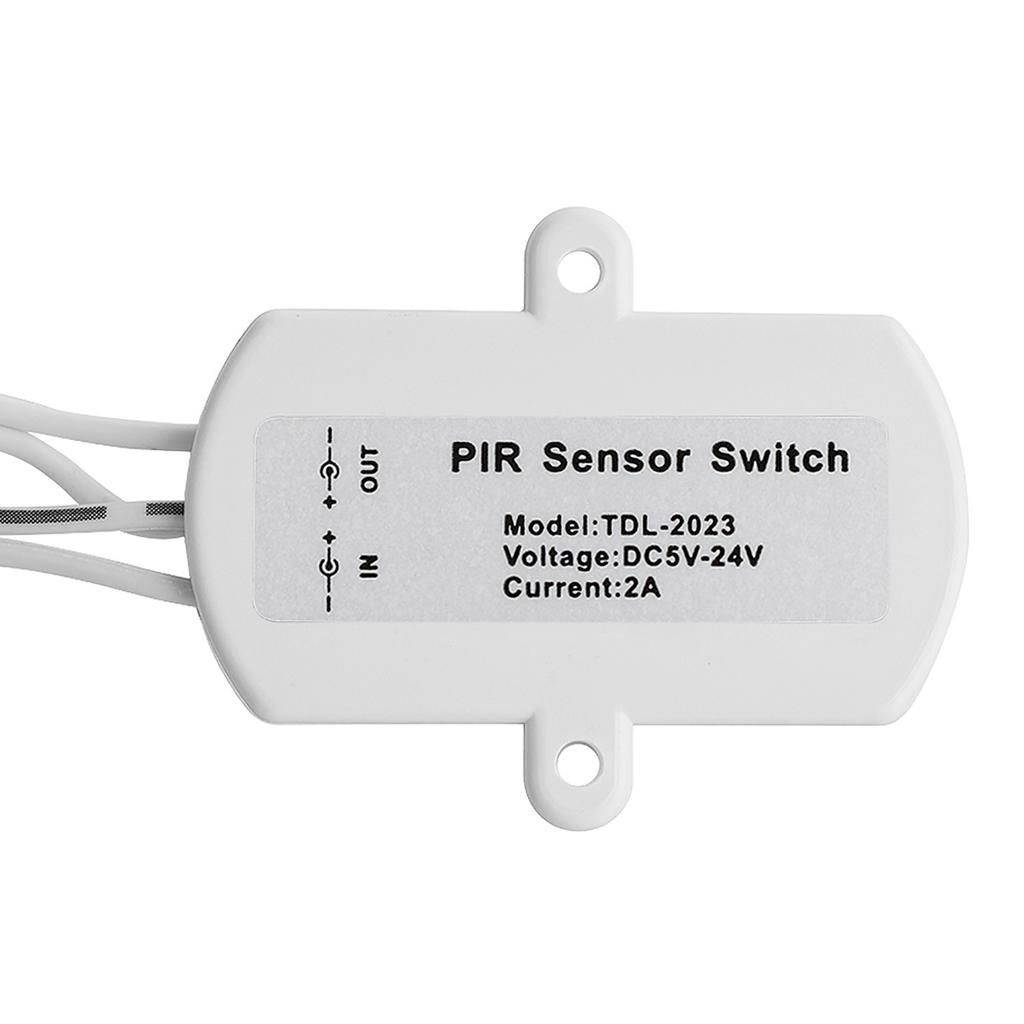 2A   5‑24V PIR Infrared Motion Sensor Detector Automatic   LED Strip USB Interface Black