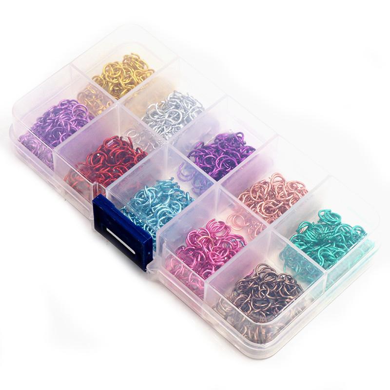 6mm Colorful Aluminum Open Jump Rings Split Rings Connectors for Necklace Bracelet DIY Jewelry Making Accessories 1000Pcs/box