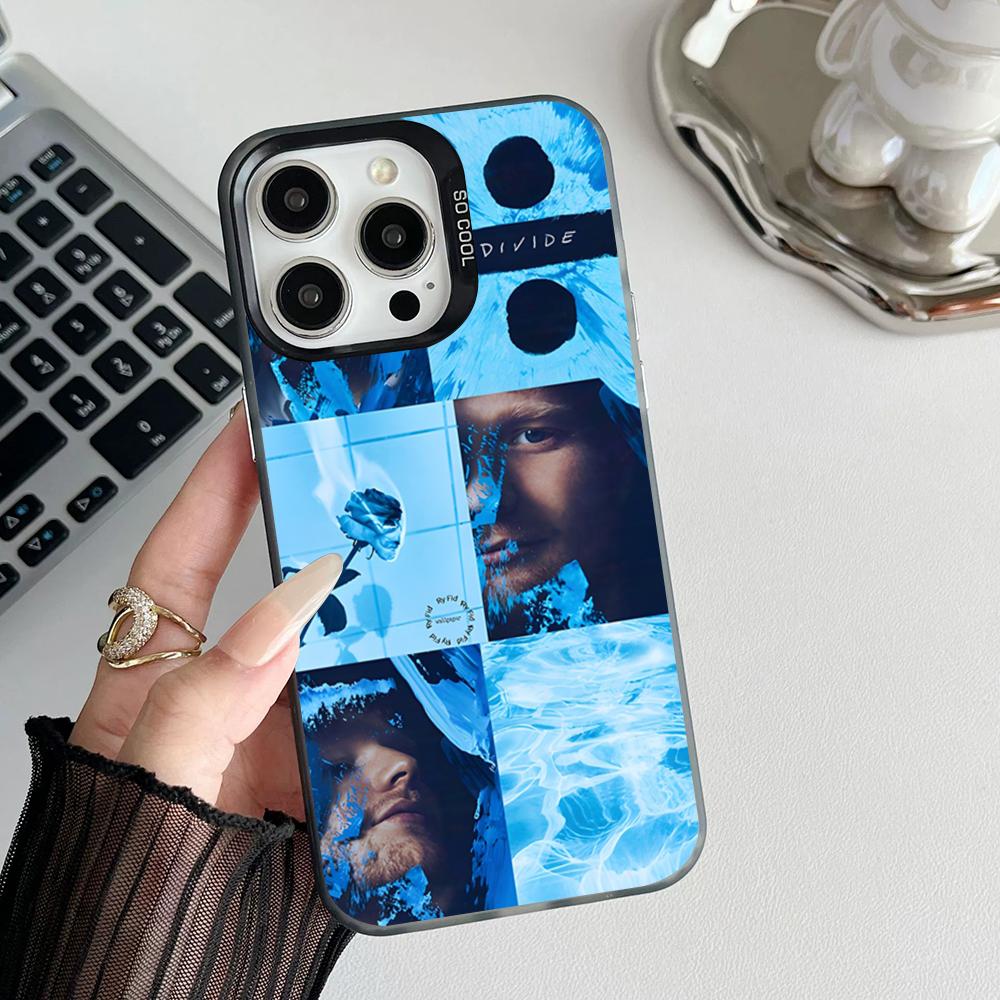 E-Ed S-Sheeran Hot Singer Phone Case Matte Colored Silver For Iphone 17 16 15 14 Pro 13 12 Air Plus 11 7 8 Max Luxury Cover