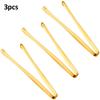 3Pcs Stainless Steel Ice Clamp Thick Anti Slip Ice Clip Fruit Coffee Cube Sugar Clip Toothed Food Clip Kitchen Accessories