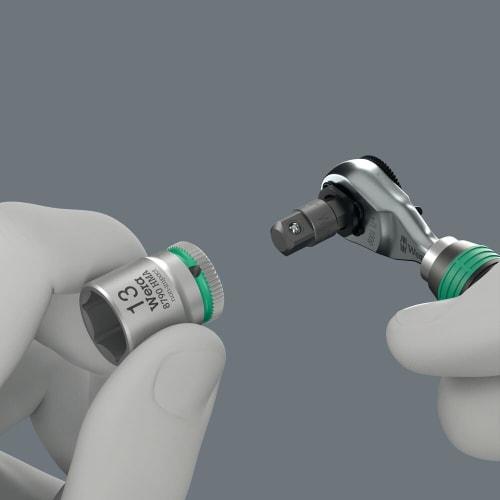 WERA 05003662001 | 8011 Zyklop Mini 4-Bit Ratchet for 6.35mm, 1/4" X 50 Mm [Officially Imported from Japan]
