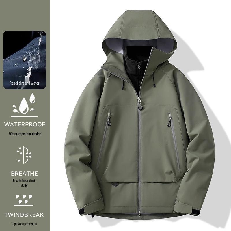 

Женская штормовая куртка серии Mountain 3-в-1 - Тренд осени/зимы 2024: Ветрозащитный, Водонепроницаемый, Универсальный костюм для активного отдыха S