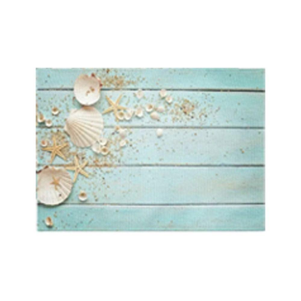 Heat Resistant Summer Beach Placemat Anti Slip Tableware Pad Dining Table Linen Placemat  Household