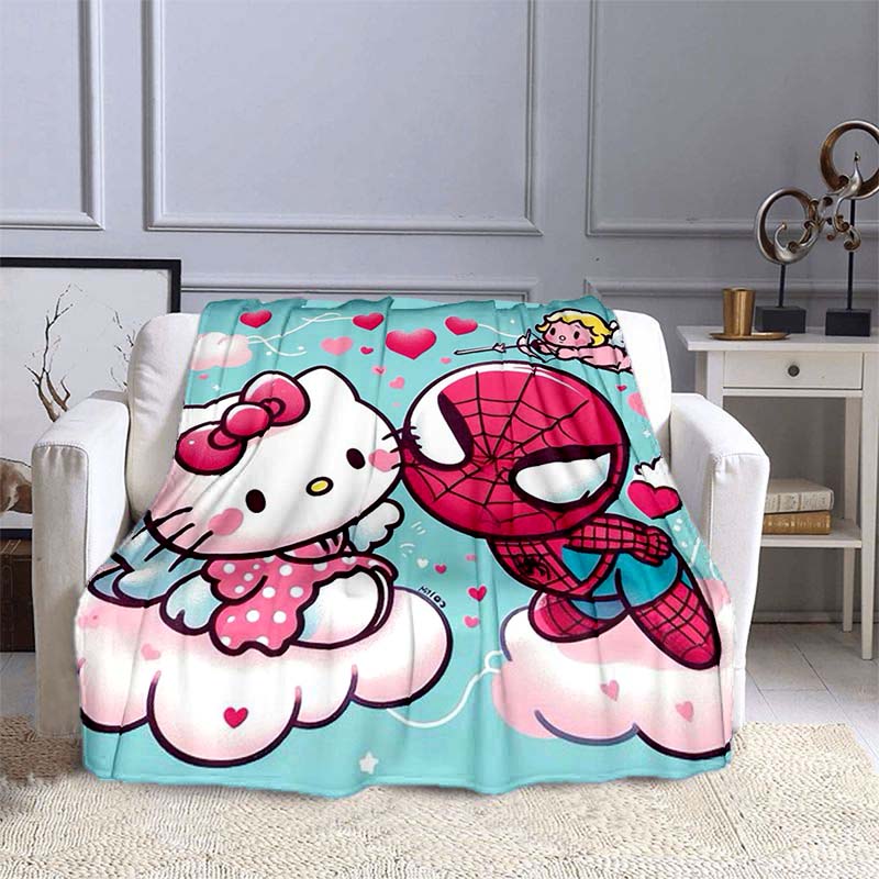 

Various styles of Hello Kitty patterned blankets, soft and comfortable, suitable for use at home, in the bedroom, on the bed, L2 75x90cm