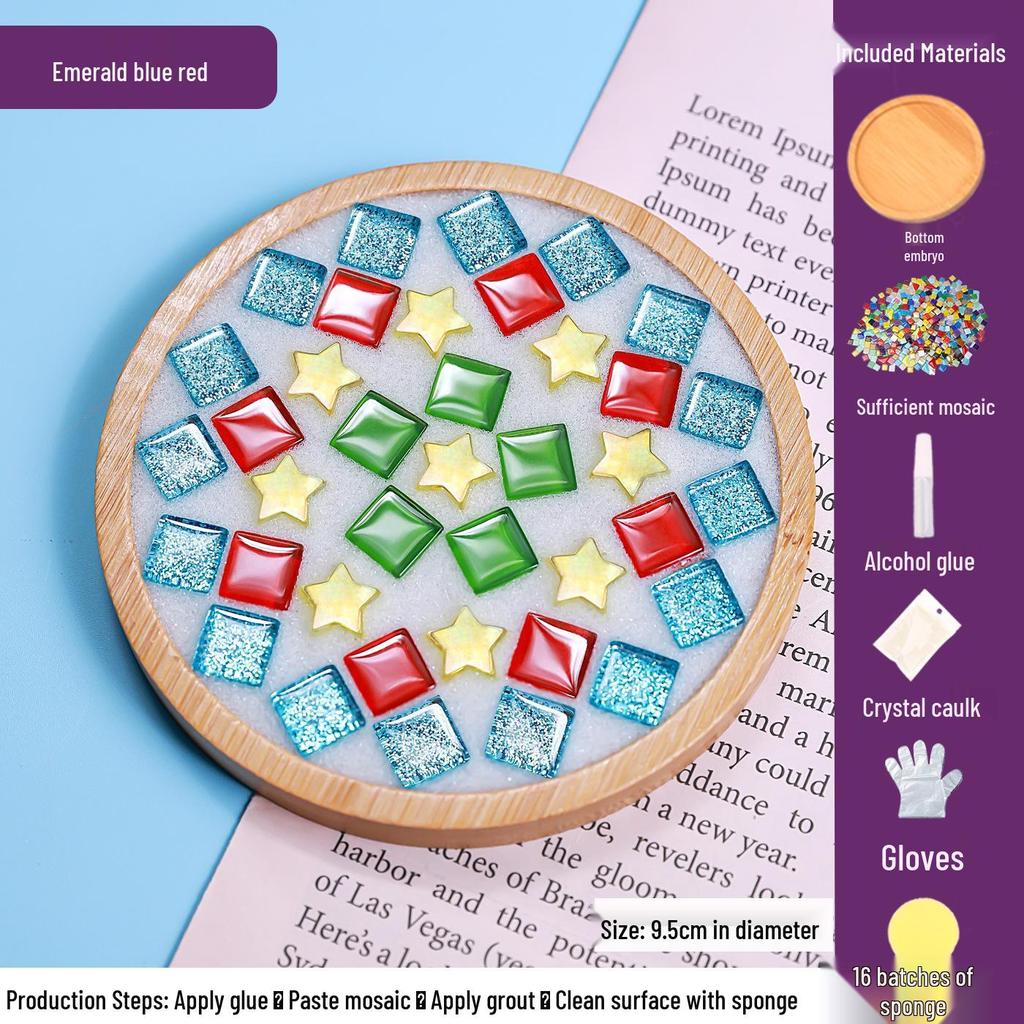 DIY Mosaic Coaster Craft Kit for Kids - Patchwork Creative Art