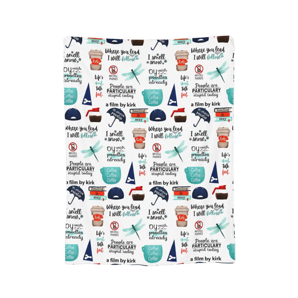 Coperte Plaid in Flanella con Motivo del Film Gilmore Girls Coperte per Casa Auto Tappeto da Letto Super Morbido,