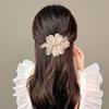 Elegant and Minimalist Chiffon Flower Hair Clip for Women with Four Seasons of Luxury, Minimalist Spring Clip, Versatile Style
