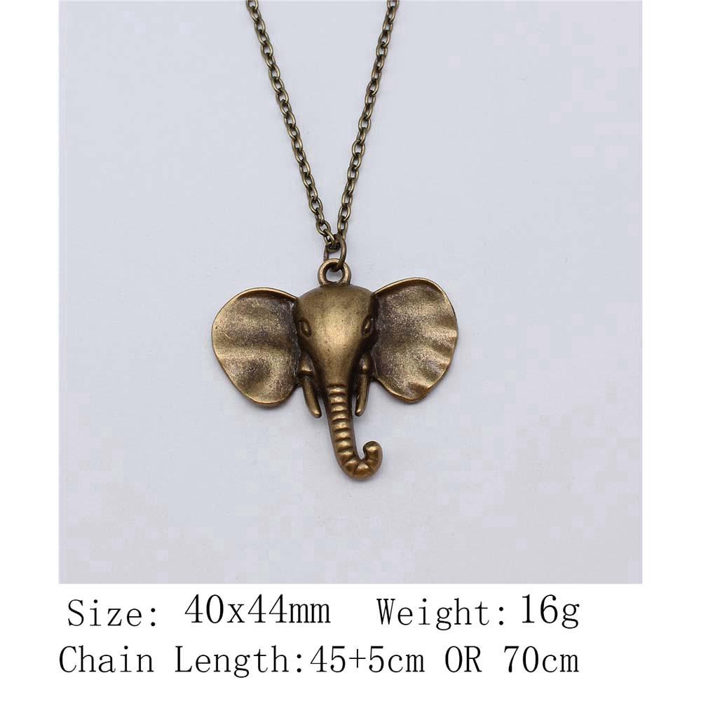 Cadouri pentru femei Noutăți în coliere Colier cu lanț lung cu elefant de 45 cm sau 70 cm Lucruri ieftine