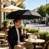 Automatic Open Close Umbrella with Loop Handle Compact Folding Design UV Protection Sun Rain Dual Use Wind Resistant Travel Umbrella