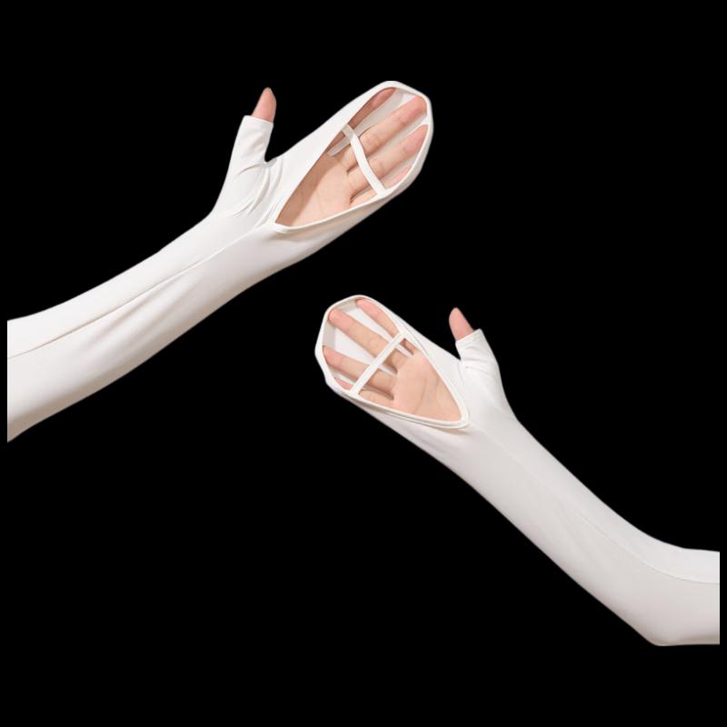 Etravel Women s Ice Silk UV Protection Arm Sleeves (2 Pairs) One Size белый