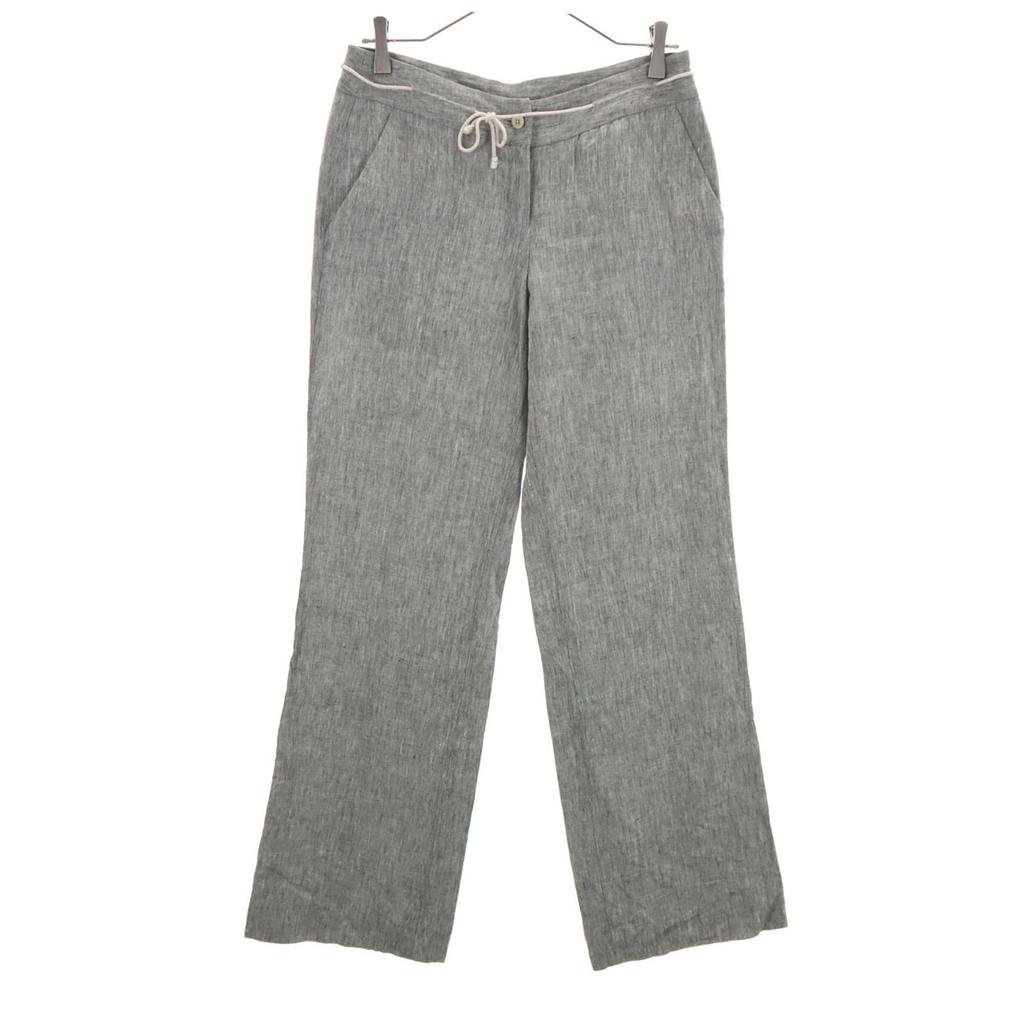 INCOTEX Made in Japan Linen Wide pants 40 gray Women Used