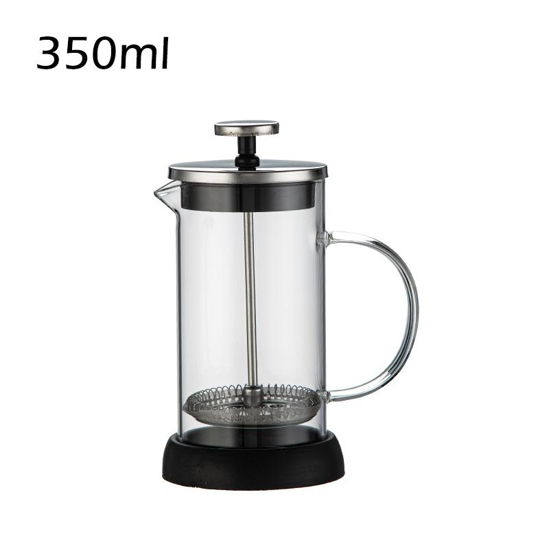 French Press Coffee Maker Classic Coffee Press Heat-Resistant Borosilicate Glass Coffee Pot Household Cold Brew Tea Pot