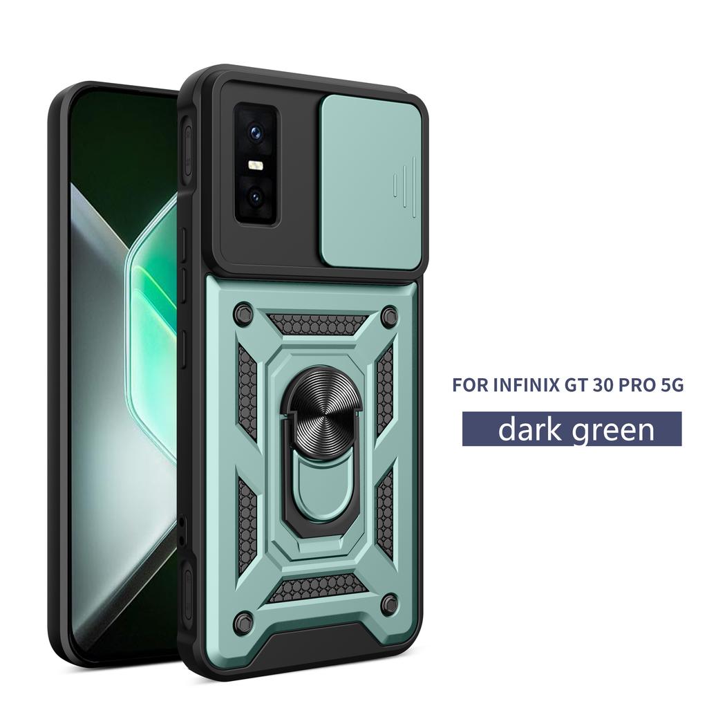 For Infinix GT 30 Pro Case Infinix GT 30 Pro Cover GT30PRO Magnetic Ring Holder Armor Phone Case Slide Camera Protect Back Cover