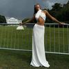 European & American Style Satin Long Skirt: Silky, High-Waist, Slim Fit, Summer Design for Elegant Wear.