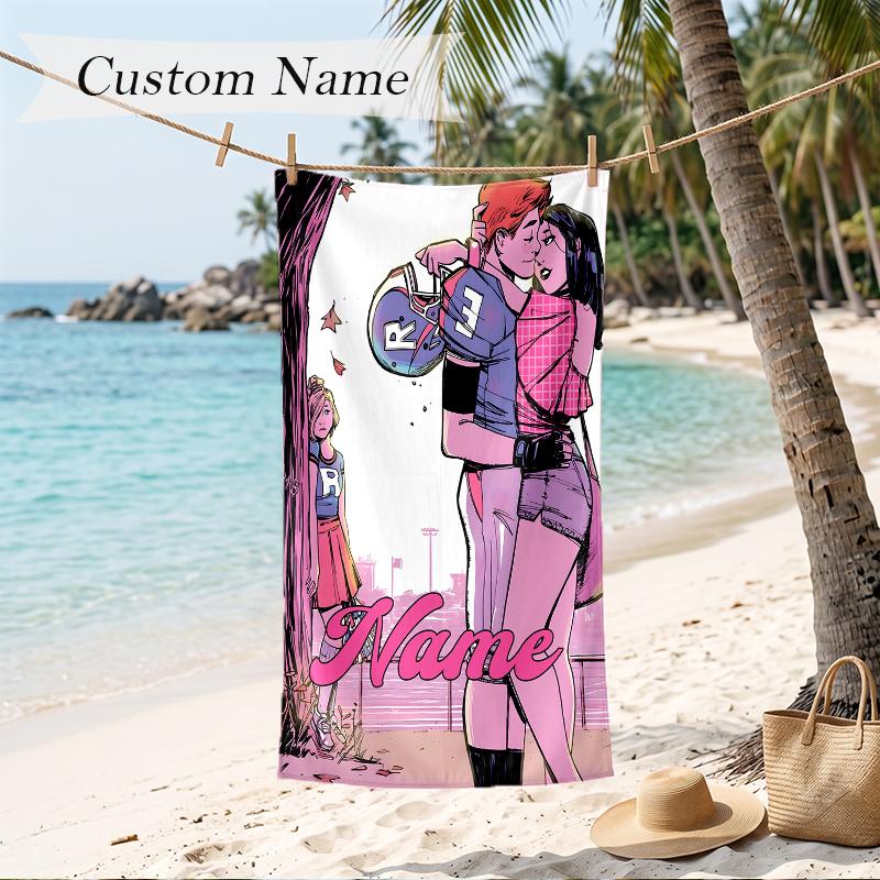 Archie Comics Custom Name Printed Beach Towel Personalized Soft Towel For Swimming Beach Travel
