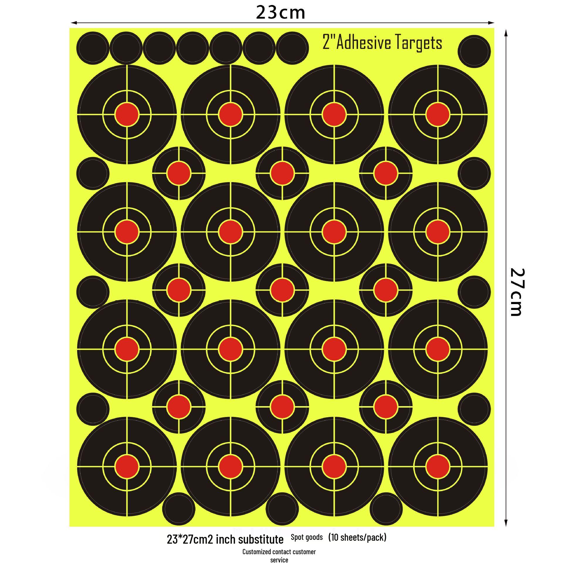 

2 Yellow Splatter Adhesive Target Stickers for Shooting Practice