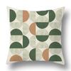 Simple Green Geometric Decoration Cushion Cover Tropical Plant Print Pillowcase Pillowcase Living Room Home Decoration