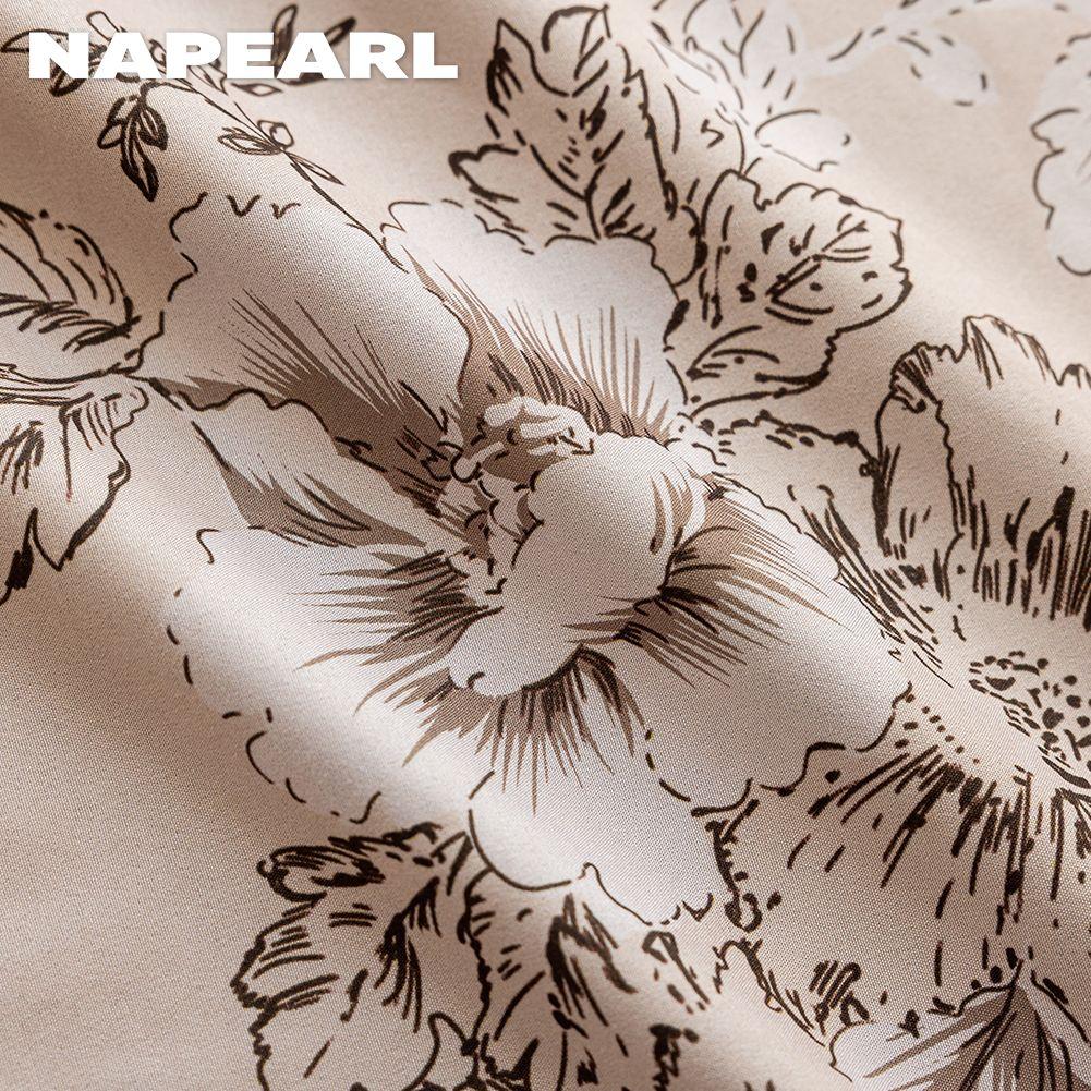 1 ks NAPEARL Módní Retro Tištěné Zatemňovací Závěsy 100% Zatemňovací Silný Závěs pro Ložnici Obývací Pokoj Balkonové Okno pro Domácí Dekoraci
