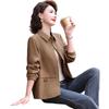 Elegant Spring/Autumn Shirt Jacket for Middle-aged Women