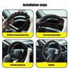 Car Steering Wheel Cover Gearshift Handbrake Cover Protector Decoration Winters Warm Thick Plush Collar Soft  Non Slip Women Man