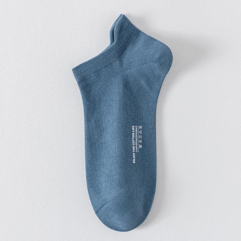 Men's Summer Cotton Ear-lifting Shallow Mouth Deodorant Sweat Absorption Breathable Low Top Socks
