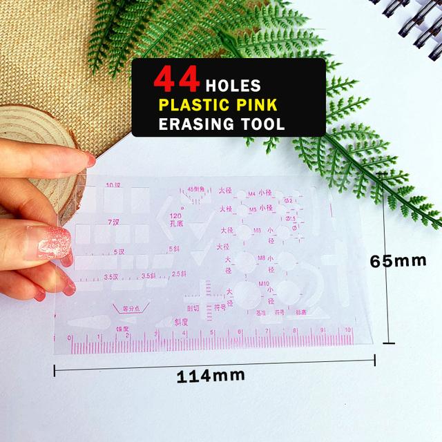 Jinsihou Durable Green Round Oval Geometry Template Ruler for Architectural Drawing and Furniture Design Resin Measuring Ruler