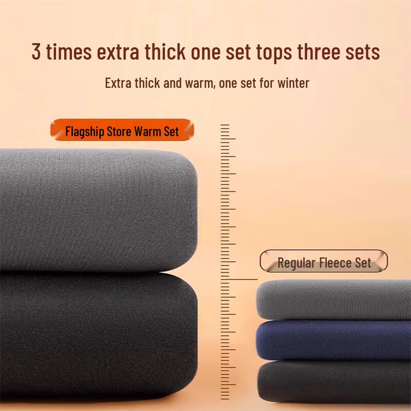 W.xuan Men's Super Warm Fleece Thermal Underwear Set