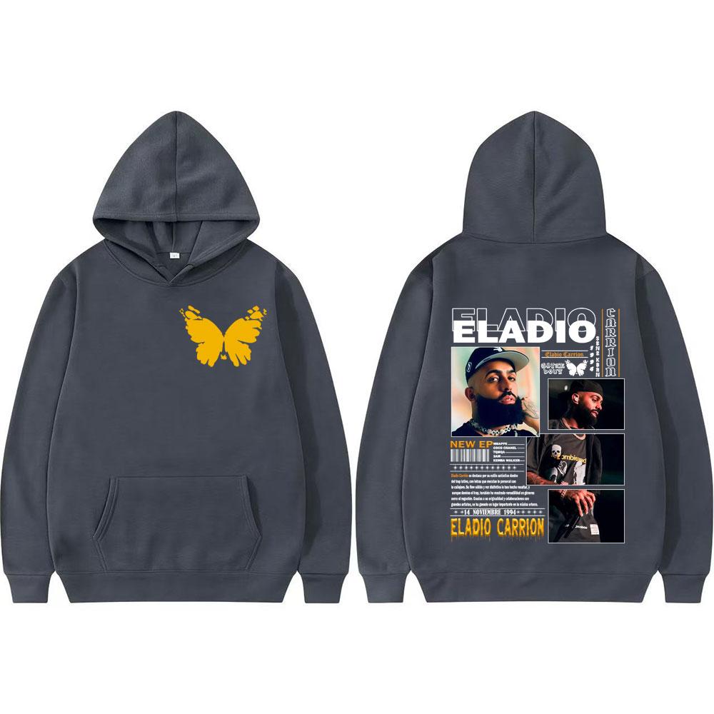Rapper Eladio Carrion Sauce Boyz 2025 Tour Merch Sweatshirt Streetwear Men Women Casual Oversized Hoodie Fashion Hip Hop Hoodies