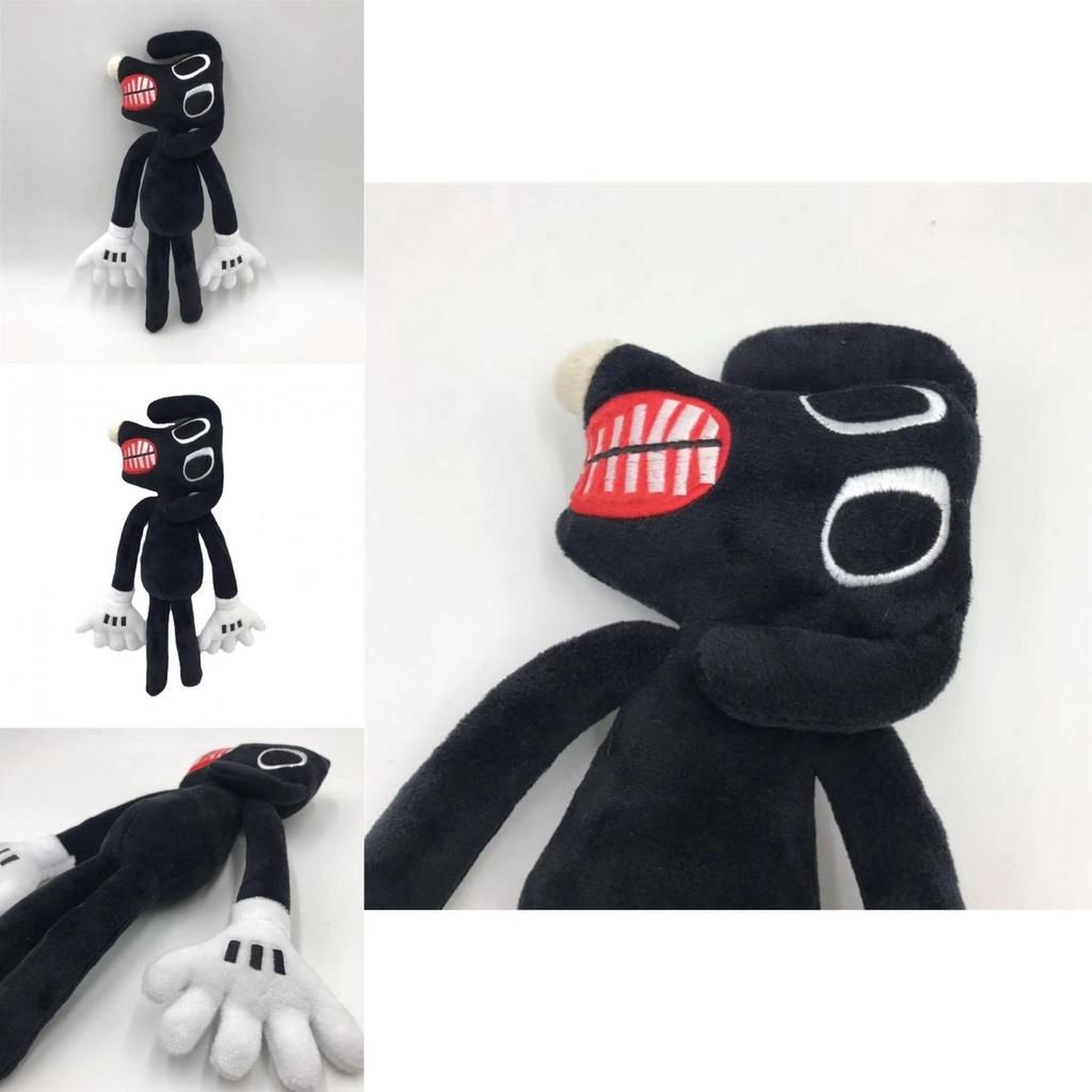 Siren Head Series Black Dog Plush Toy Crooked Neck Horror Stuffed Doll 30cm/11.8inch Height