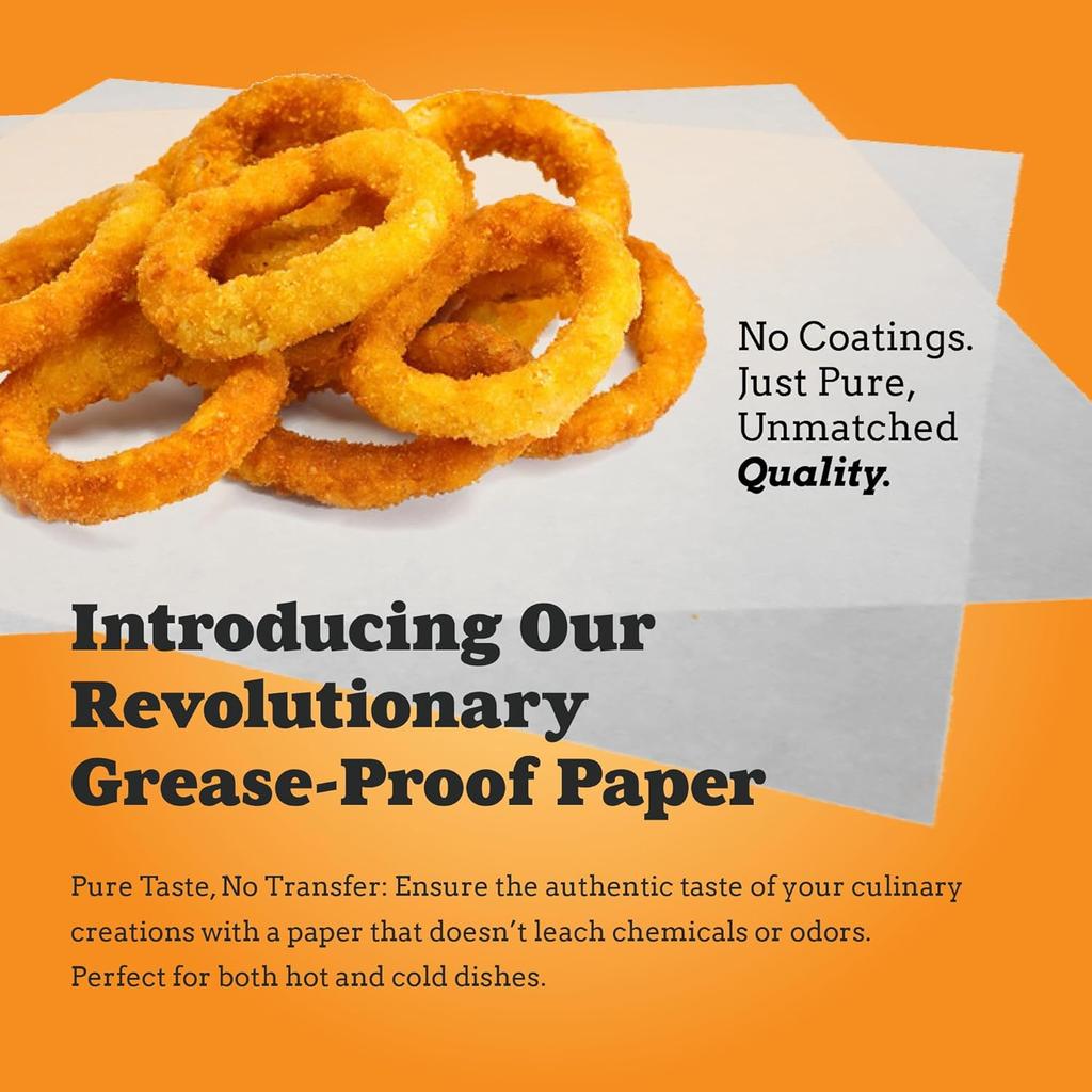 Grease Proof Sandwich Wraps, 12x12 Inch Brown Butcher Paper, 100 Count for Food Packaging