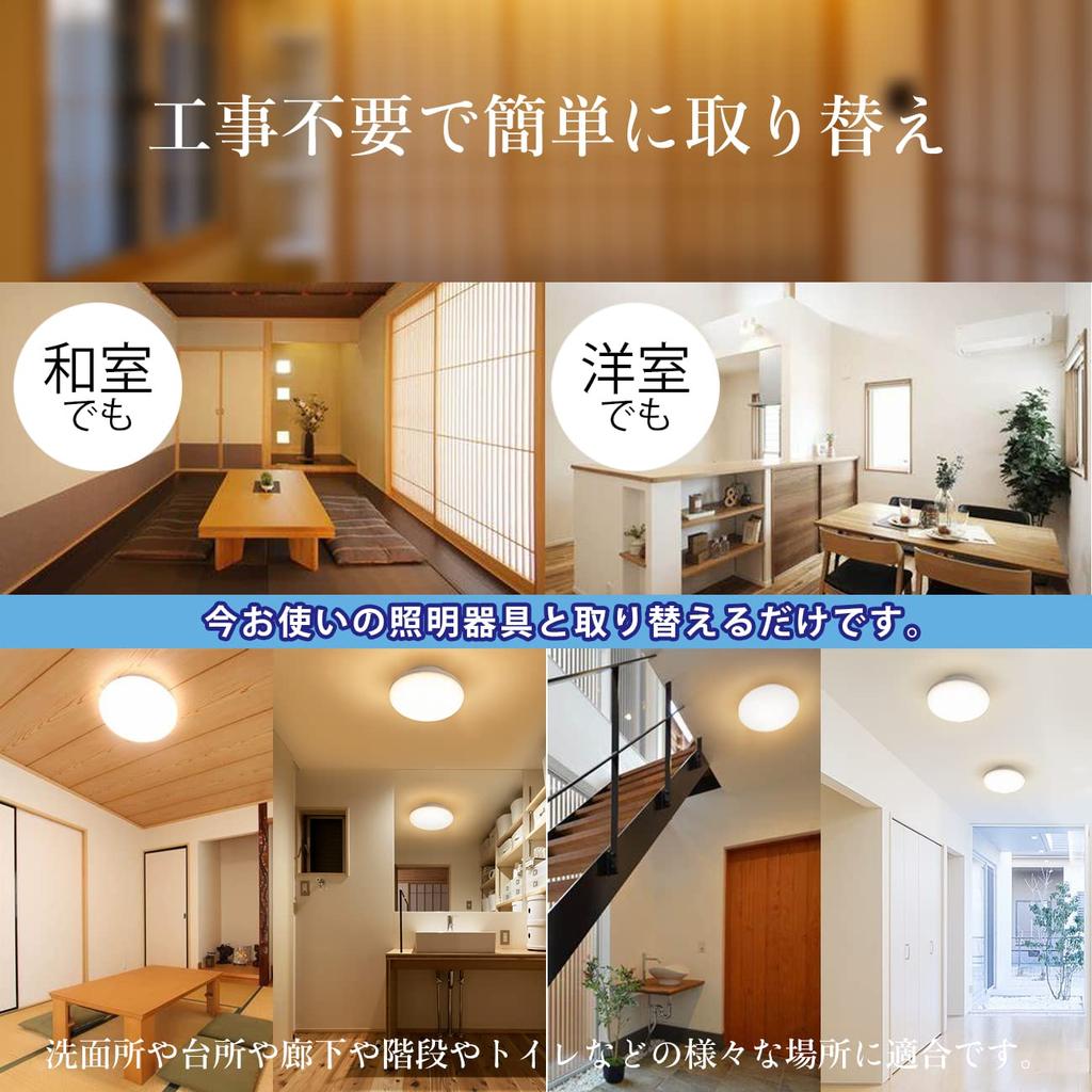 LVWIT LED Ceiling Light, Slim Design, 11W, 1100lm (equivalent To 100W), Compact LED Light Fixture, 5000K Daylight White, Suitable for 4.5 Tatami Mat