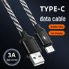 3A Super Fast Charging Braided Multi-Port Data Cable for Type-C, Android, and Apple Devices