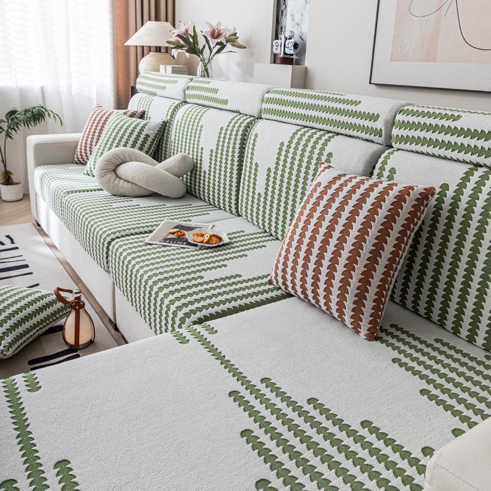 All-season Universal Non-slip Chenille Sofa Cover Simple Design Full Package Cat Scratch-resistant Cross-border