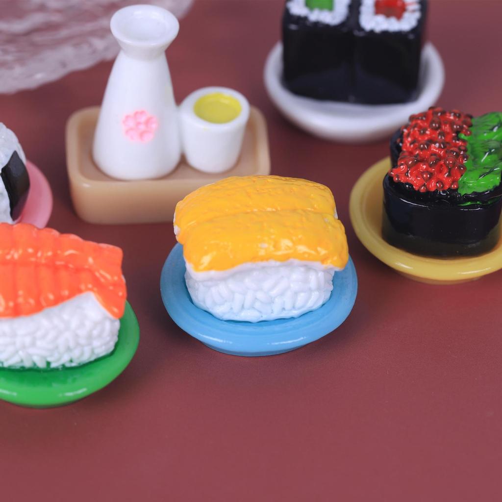 Sushi Rice Ball & Shochu Simulation Food Toy Ornament Keychain