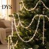 Winter Holiday Party Favors Christmas Beaded Garland Hanging Ornament, Acrylic DIY XmasTree Decor Decorations with Sparkling Beads, Festive Fireplace