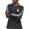 adidas Męski T-shirt z długim rękawem w jednolitym kolorze z logo w paski Czarny HS9804