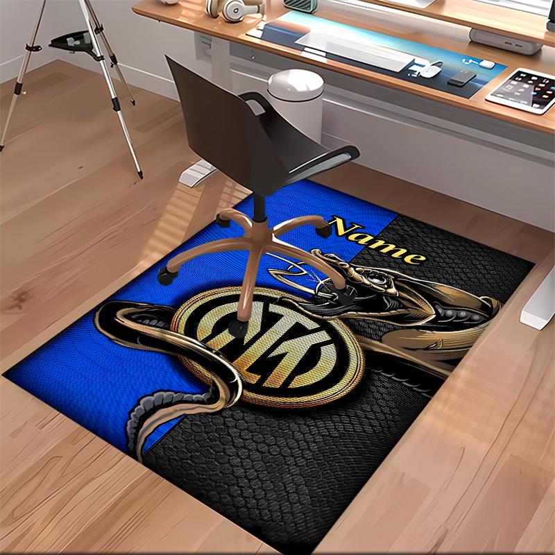 Custom Personalization Inter Milan Print Area Rug - Soft, Washable Non-Slip Indoor Mat,Living Room,Home&Office Decorative Rug
