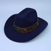 New Western cowboy top hat men and women couple gentleman's hat horse head decoration with jazz hat Tibetan