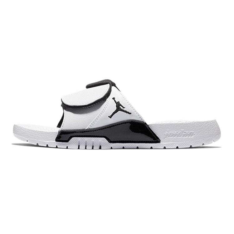 Air Jordan Hydro 11 Retro Slides Grade School (Unisex) White / Black-Black Kids' Home Slippers AJ0022 107