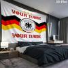 German Football Crest Custom Name Wall Tapestry Aesthetic Wall Hanging Printed Fabric Blanket Decorative Tapestries For Bedroom Living Room Home Decor