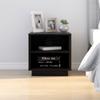 Day and Night - Day and Night Solid Black Pine Wood Bedside Table 40x34x40 Cm