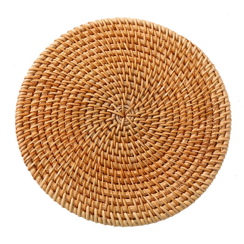 Rattan Heat-Resistant Insulation Mat for Pots, Bowls, Plates, Coasters, Teapots, and Casseroles