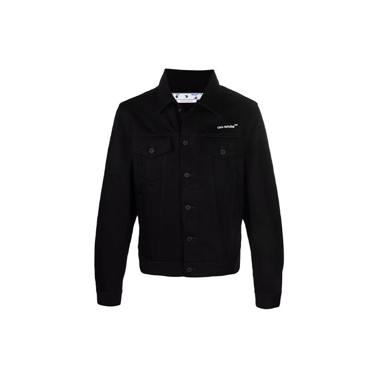 

Off-White Diag Tab Slim Denim Jacket Black Men Outerwear OMYE079C99DEN0031001 S