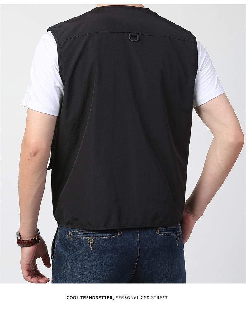 Men's Quick-Dry Multi-Pocket Vest for Team Building, Photography, and Fishing Events - Spring/Autumn 2209.