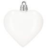 Boules de sapin de Noël - SPRINGOS - 7 cm - 8 pcs - Coeurs blancs incassables - Décorations élégantes